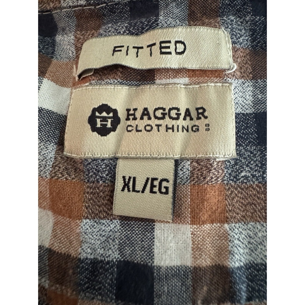 Haggar‎ Clothing Men's Shirt Size XL Multi Color Button Up Long Sleeve - Picture 3 of 4